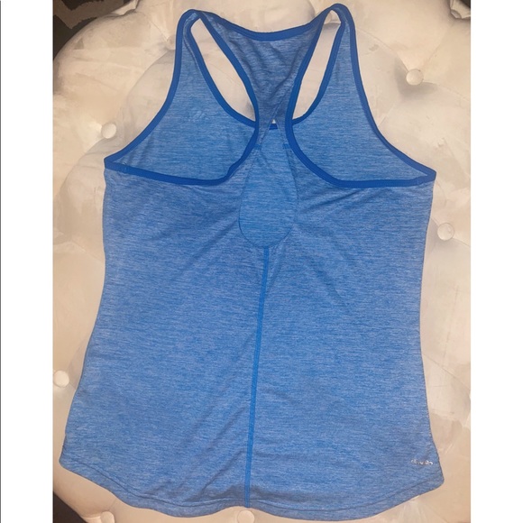 ADIDAS Climalite Women’s Blue CrissCross RacerBack Tank MEDIUM - Picture 5 of 6
